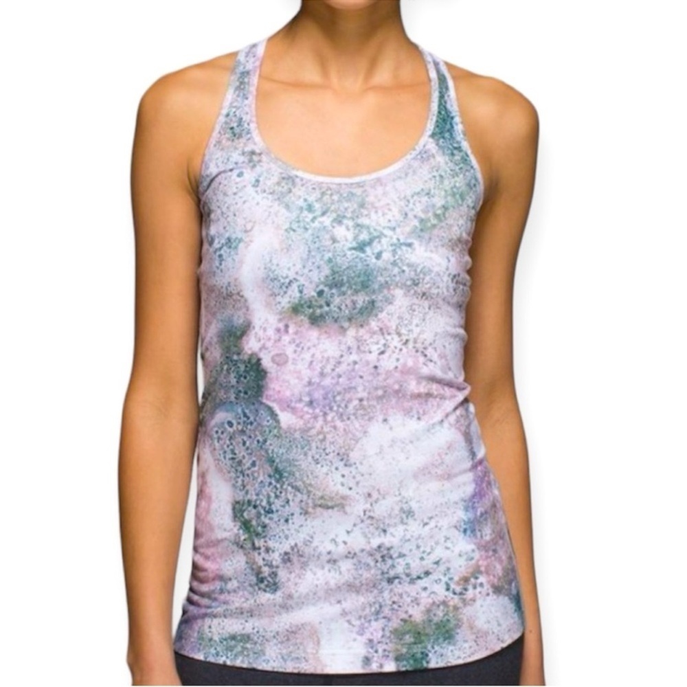 Lululemon‎ Cool Racerback Tank Top Sleeveless Sugar Crush Multicolor​​​